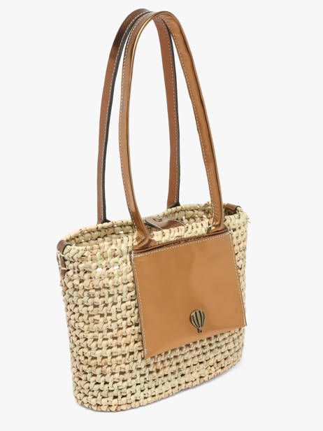 Sac Porté épaule Estival Le voyage en panier Beige estival PM946 vue secondaire 1