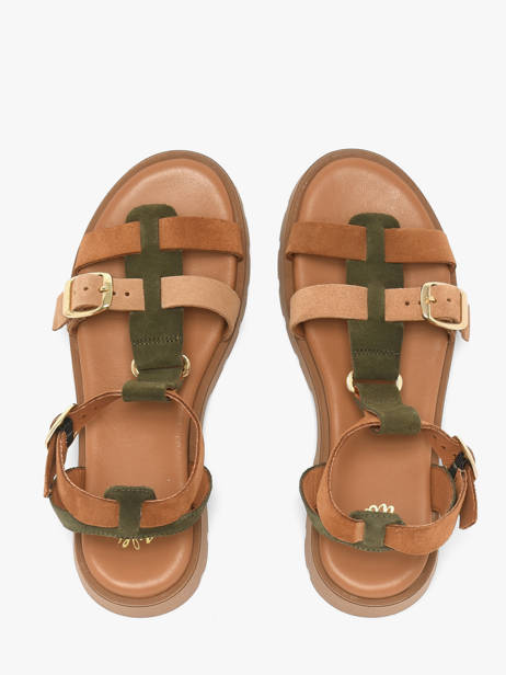 Sandalen Uit Leder We do Bruin women 45710A02 ander zicht 3