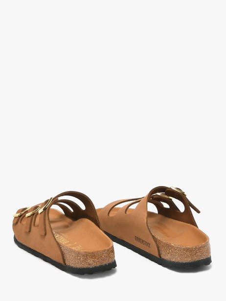 Slippers Uit Leder Birkenstock Bruin women 1031867 ander zicht 2