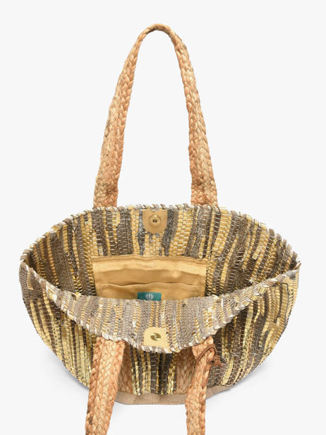 Schoudertas Estival Jute Le voyage en panier Goud estival PM937 ander zicht 3