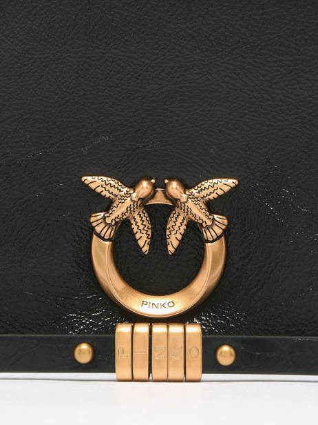 Cross Body Tas Love Bag Icon Leder Pinko Zwart love bag icon 6023A315 ander zicht 2