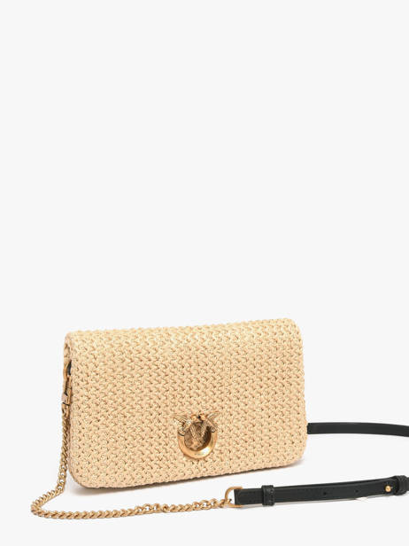 Cross Body Tas Love Bag Soft Raphia Pinko Beige love bag soft 6023A391 ander zicht 1