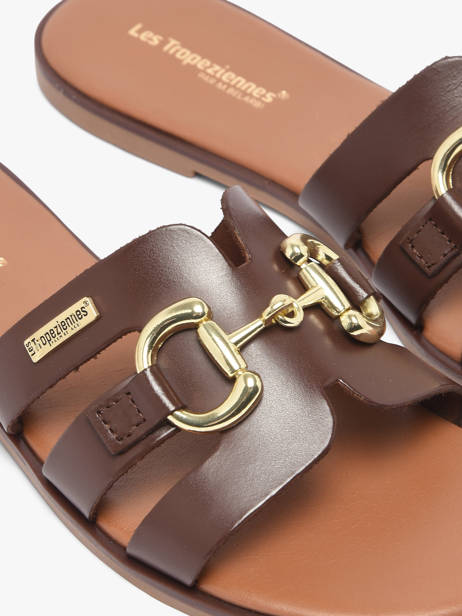 Slippers Hamia Uit Leder Les tropeziennes Bruin accessoires HAMIA ander zicht 2