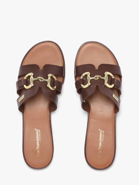 Slippers Hamia Uit Leder Les tropeziennes Bruin accessoires HAMIA ander zicht 3