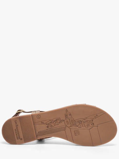 Nu-pieds En Cuir Les tropeziennes Or women HAMELIE vue secondaire 4