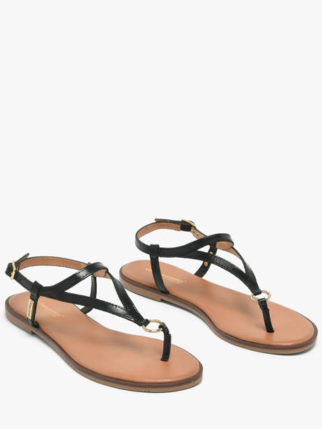 Open Sandalen Uit Leder Les tropeziennes Zwart women HATOME ander zicht 1