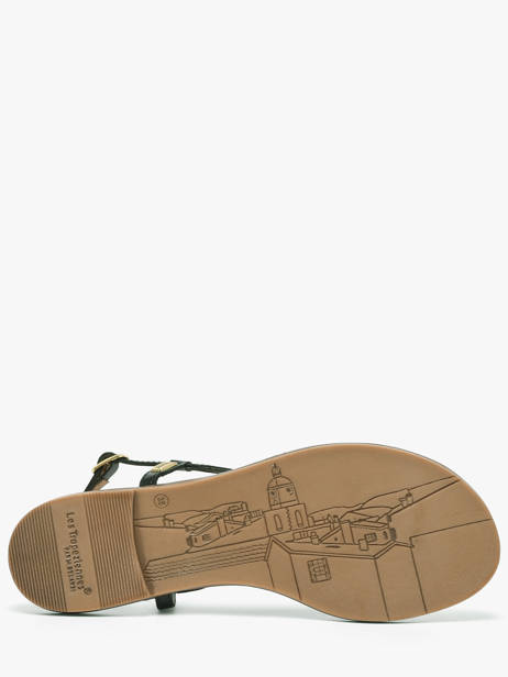 Open Sandalen Uit Leder Les tropeziennes Zwart women HATOME ander zicht 4