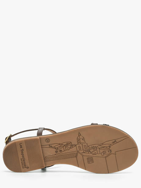 Open Sandalen Uit Leder Les tropeziennes Bruin women HELECTRA ander zicht 4