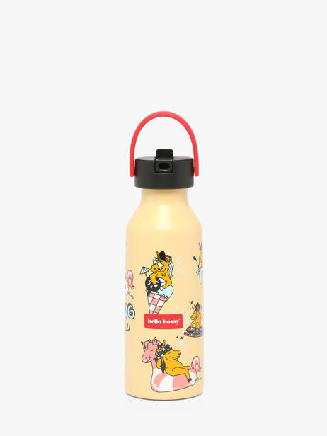 Drinkfles 500 Ml Hello hossy Geel cool kids 500M