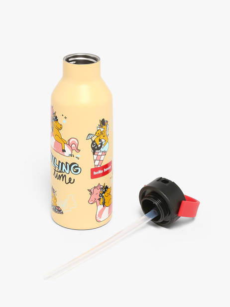 Drinkfles 500 Ml Hello hossy Geel cool kids 500M ander zicht 3
