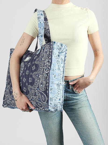 Schoudertas Bandana Katoen Le voyage en panier Blauw bandana PM965 ander zicht 1