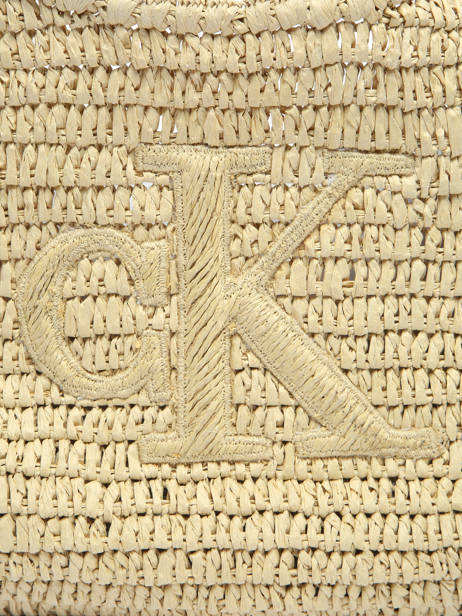 Sac Porté épaule Bold Monogram Paille Calvin klein jeans Beige bold monogram 4F3448G vue secondaire 2
