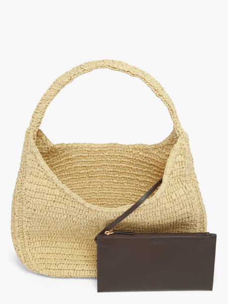 Sac Porté épaule Bold Monogram Paille Calvin klein jeans Beige bold monogram 4F3448G vue secondaire 3