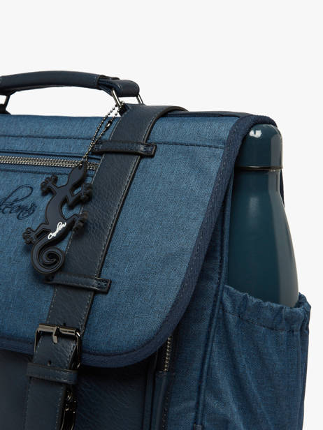 Boekentas 3 Compartimenten Vintage Color Cameleon Blauw vintage color VIC-CA41 ander zicht 4