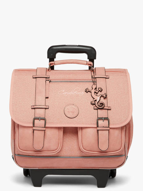 Boekentas Op Wieltjes 2 Compartimenten Cameleon Roze vintage color CR38