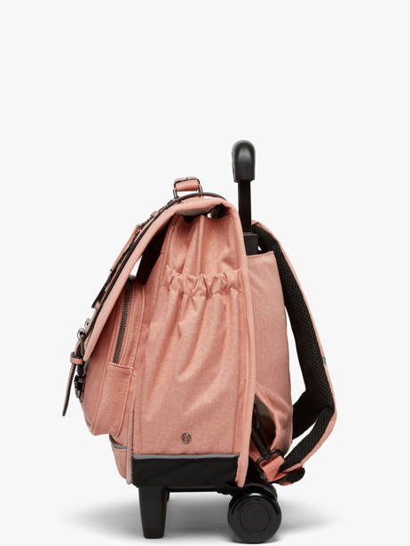 Boekentas Op Wieltjes 2 Compartimenten Cameleon Roze vintage color CR38 ander zicht 3