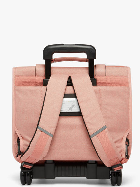 Boekentas Op Wieltjes 2 Compartimenten Cameleon Roze vintage color CR38 ander zicht 5