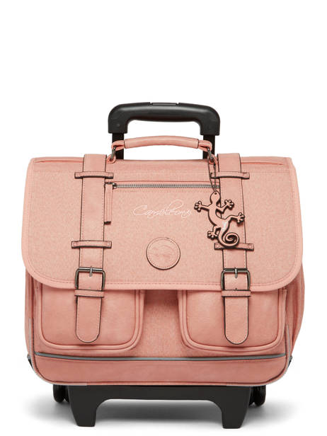 Boekentas Op Wieltjes 2 Compartimenten Cameleon Roze vintage color CR38 ander zicht 8