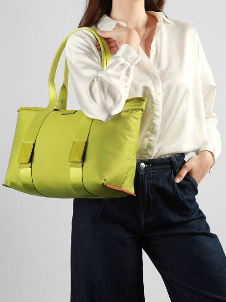 Schoudertas M Mistral Rollable Nylon En Leder Lancel Groen mistral A13995 ander zicht 1