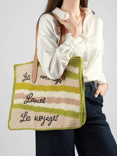 Schoudertas Lancel Plage Crochet Lancel Groen summer capsule A14005 ander zicht 1