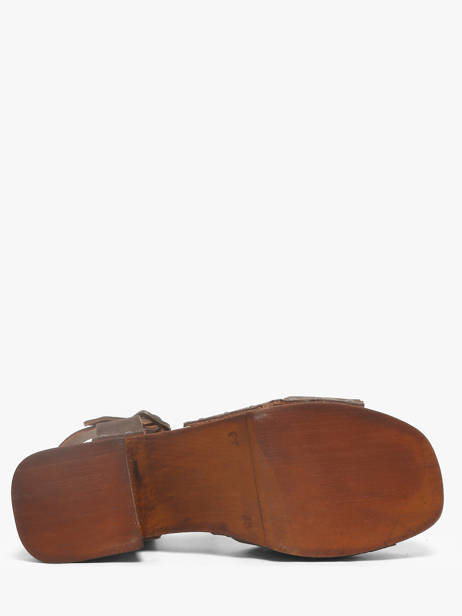 Sandales à Talon En Cuir Semerdjian Marron women MICOL vue secondaire 4