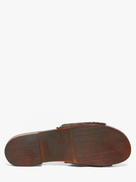 Slippers Uit Leder Semerdjian Bruin women IOLE ander zicht 4