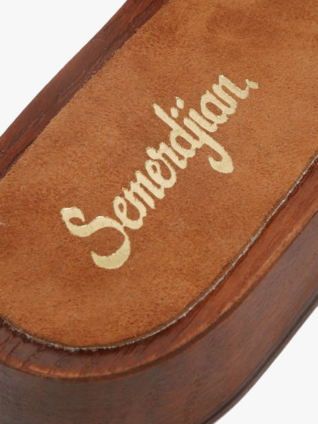 Slippers Uit Leder Semerdjian Bruin women IOLE394 ander zicht 2
