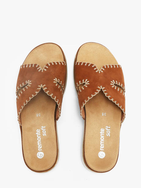 Slippers Uit Leder Remonte Bruin women 22 ander zicht 3