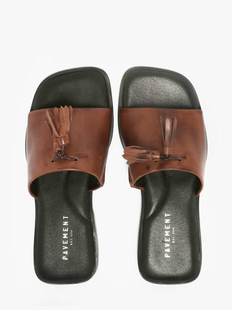 Slippers Uit Leder Pavement Bruin women 25216 ander zicht 3