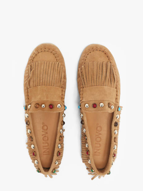 Mocassins Uit Leder Inuovo Bruin women 29015CTN ander zicht 3