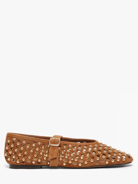 Ballerines Avec Brides En Cuir Inuovo Marron women NK003KCC