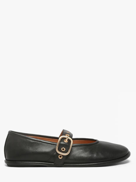 Ballerinas Met Riempjes Uit Leder Inuovo Zwart women CT005BLK