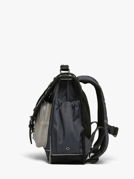Cartable Enfant 2 Compartiments Cameleon Gris vintage urban CA35 vue secondaire 3