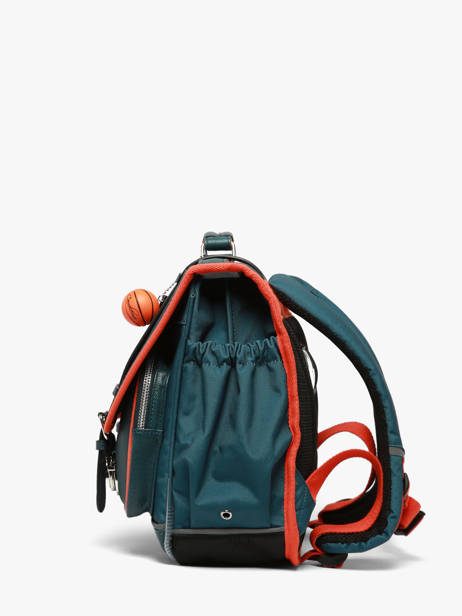 Boekentas Voor Kinderen 2 Compartimenten Vintage Urban Cameleon Blauw vintage urban CA35 ander zicht 1