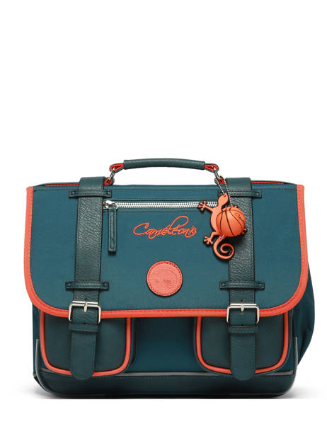 Boekentas Voor Kinderen 2 Compartimenten Vintage Urban Cameleon Blauw vintage urban CA35 ander zicht 5
