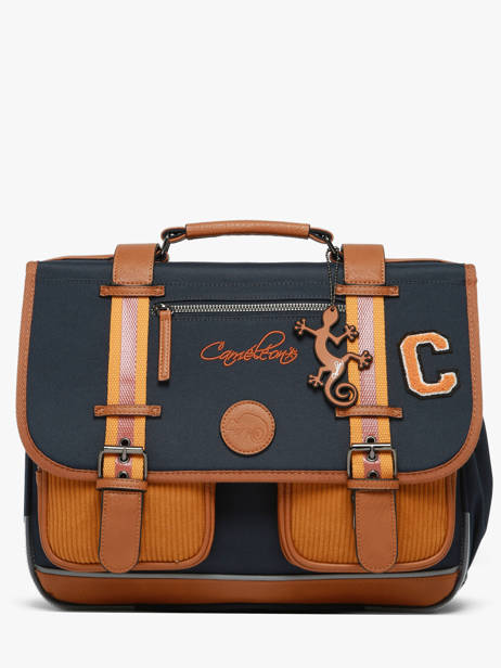 Cartable 2 Compartiments Cameleon Bleu vintage urban CA38