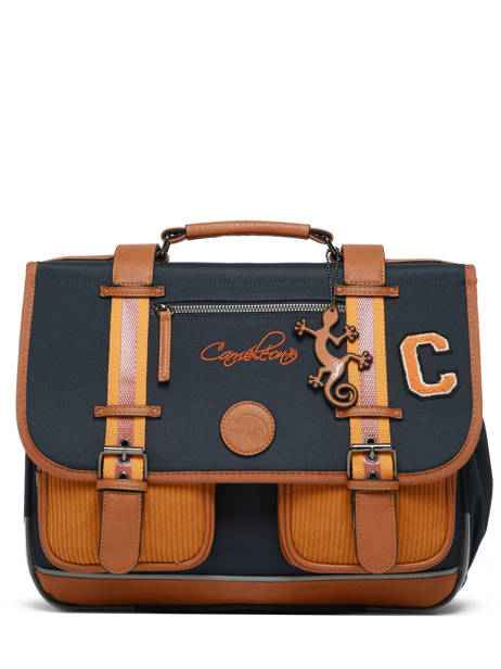 Cartable 2 Compartiments Cameleon Bleu vintage urban CA38 vue secondaire 7