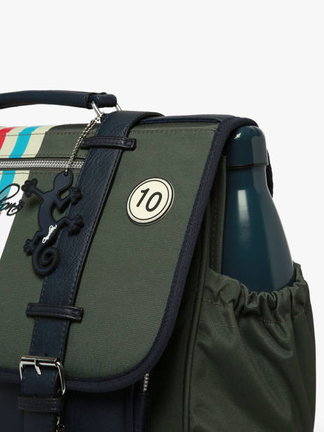 Boekentas 3 Compartimenten Cameleon Blauw vintage urban CA41 ander zicht 6