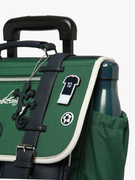 Boekentas Op Wieltjes 2 Compartimenten Vintage Urban Cameleon Groen vintage urban CR38 ander zicht 4