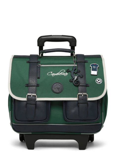 Boekentas Op Wieltjes 2 Compartimenten Vintage Urban Cameleon Groen vintage urban CR38 ander zicht 6
