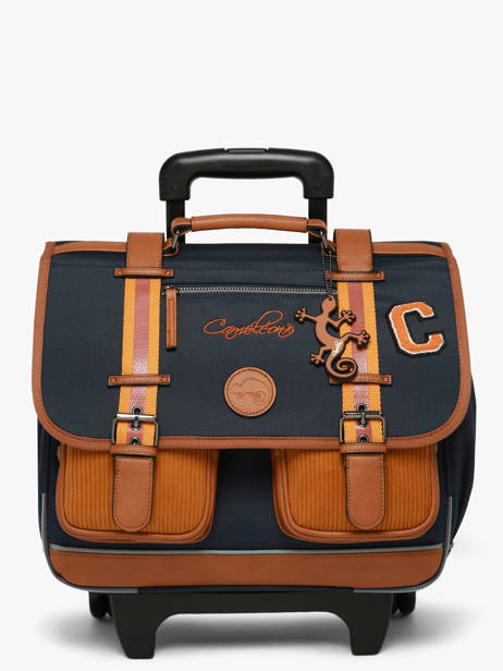Cartable à Roulettes 2 Compartiments Cameleon Bleu vintage urban CR38