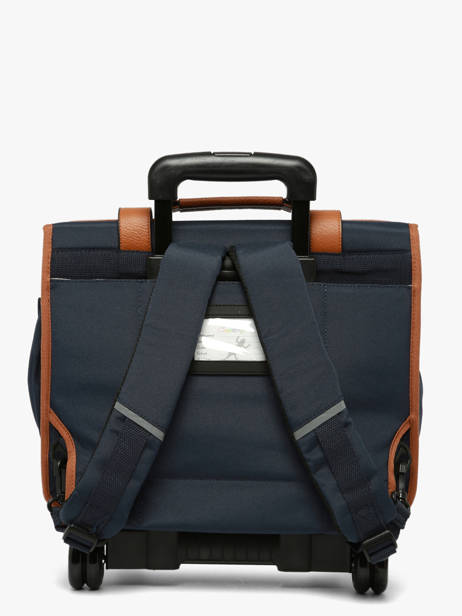 Cartable à Roulettes 2 Compartiments Cameleon Bleu vintage urban CR38 vue secondaire 5