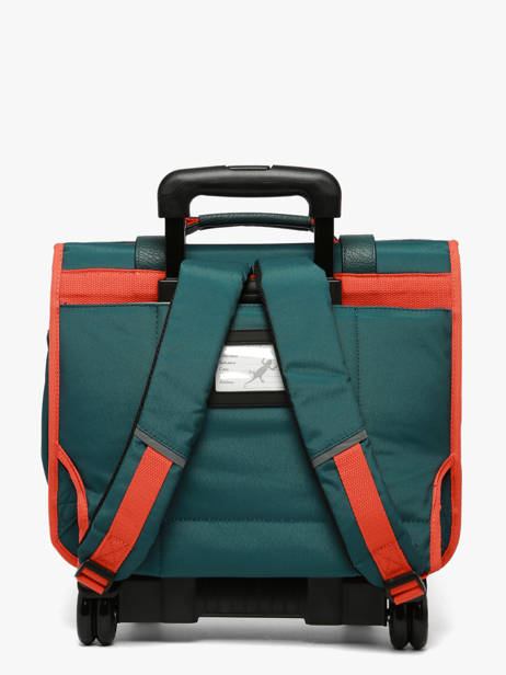 Cartable à Roulettes 2 Compartiments Cameleon Orange vintage urban CR38 vue secondaire 5