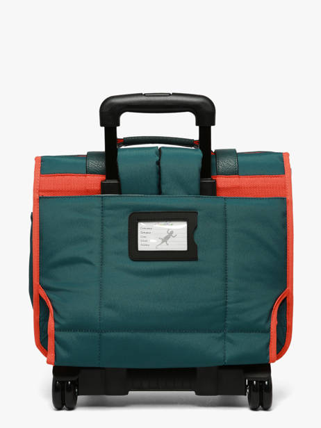 Cartable à Roulettes 2 Compartiments Cameleon Orange vintage urban CR38 vue secondaire 6