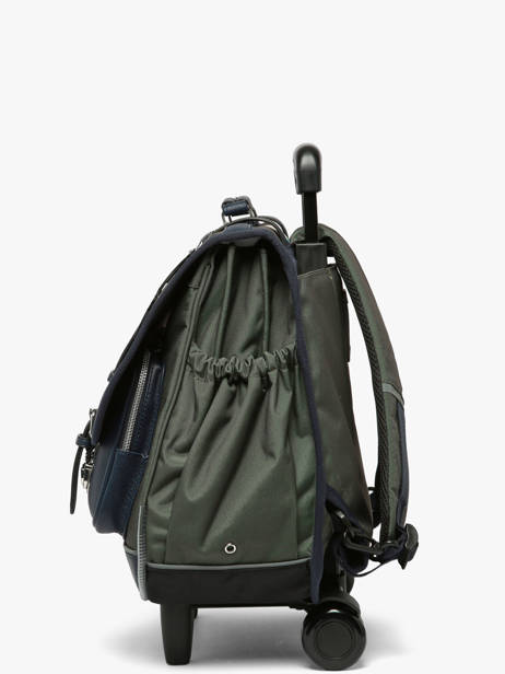 Boekentas Op Wieltjes 3 Compartimenten Vintage Urban Cameleon Groen vintage urban CR41 ander zicht 1
