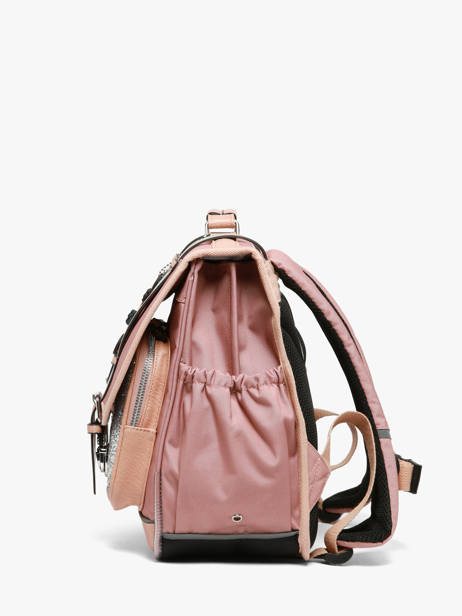 Boekentas Voor Kinderen 2 Compartimenten Vintage Fantasy Cameleon Roze vintage fantasy CA38 ander zicht 1