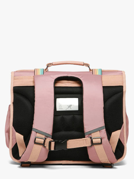 Boekentas Voor Kinderen 2 Compartimenten Vintage Fantasy Cameleon Roze vintage fantasy CA38 ander zicht 3