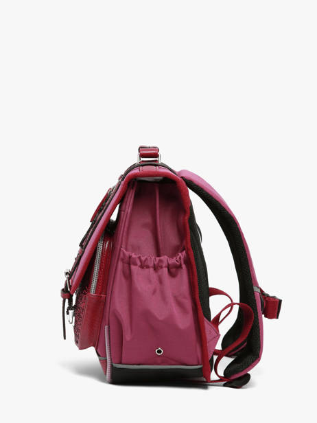 Boekentas Voor Kinderen 2 Compartimenten Cameleon Violet vintage fantasy CA38 ander zicht 3