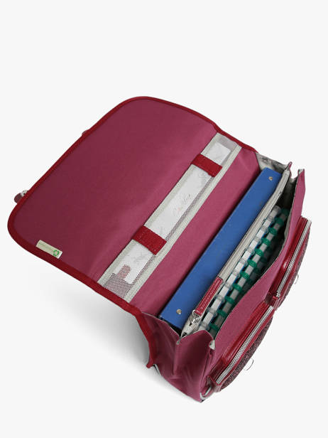 Boekentas Voor Kinderen 2 Compartimenten Cameleon Violet vintage fantasy CA38 ander zicht 4