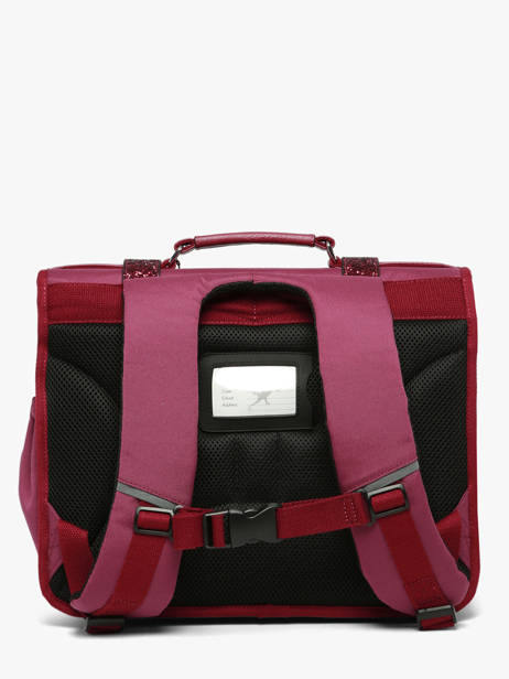 Boekentas Voor Kinderen 2 Compartimenten Cameleon Violet vintage fantasy CA38 ander zicht 5